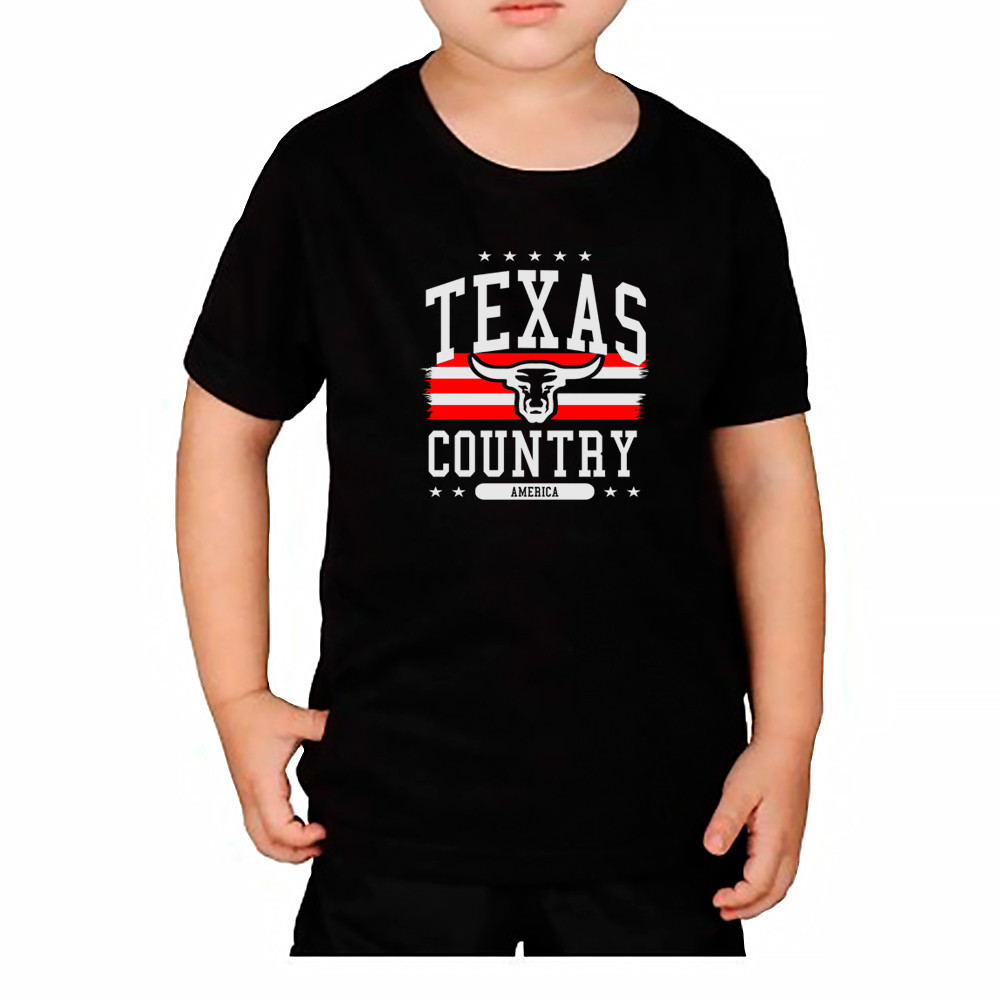 Camiseta Infantil Texas Country Camisa agro juvenil diversas estampas Puro Algodão