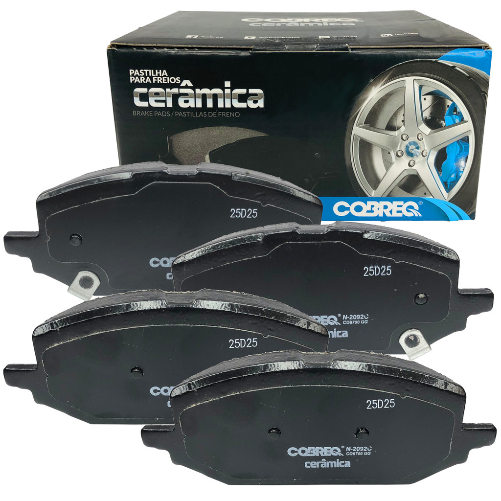 Pastilha de Freio Dianteira COBREQ para Chevrolet Onix 2020 até 2026 - Cod. N2092C