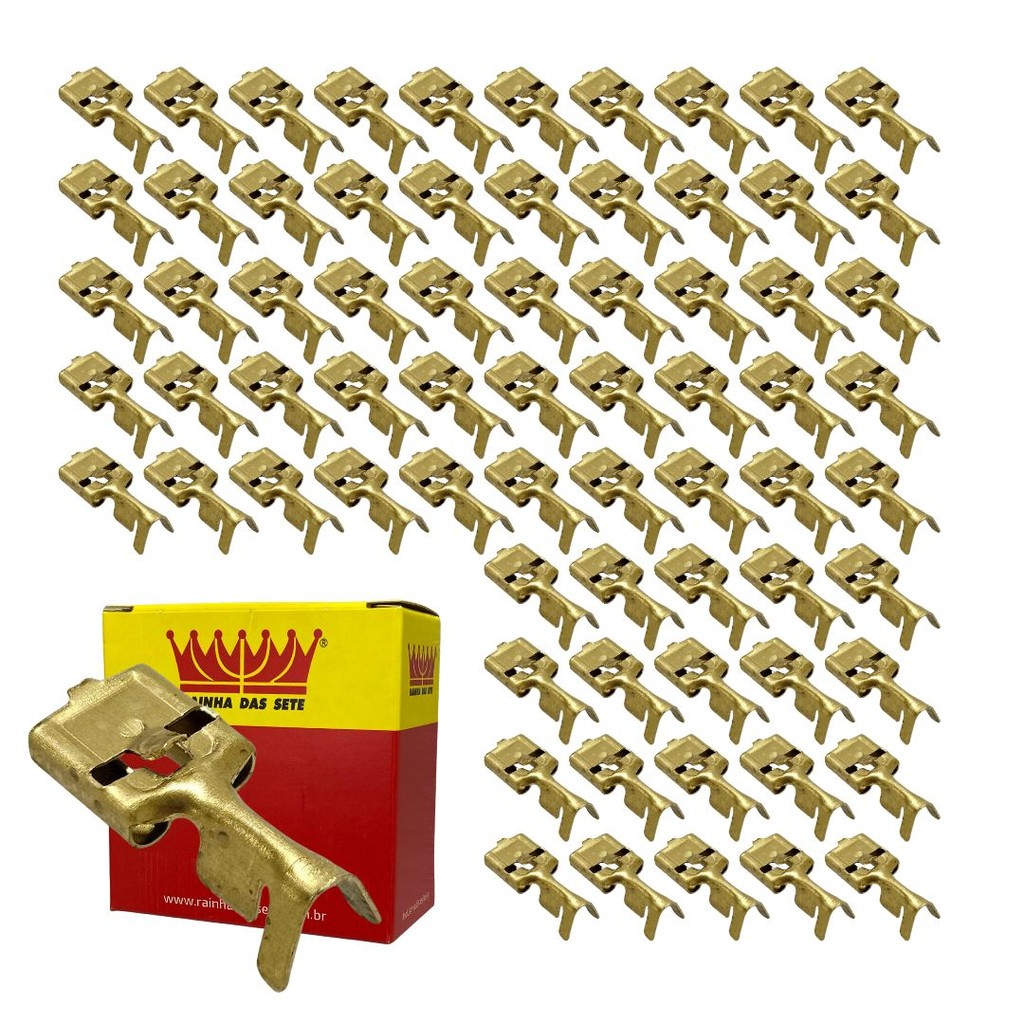 Terminal Encaixe Fêmea Com Trava Universal Som 100 Unidades em Oferta na Shopee