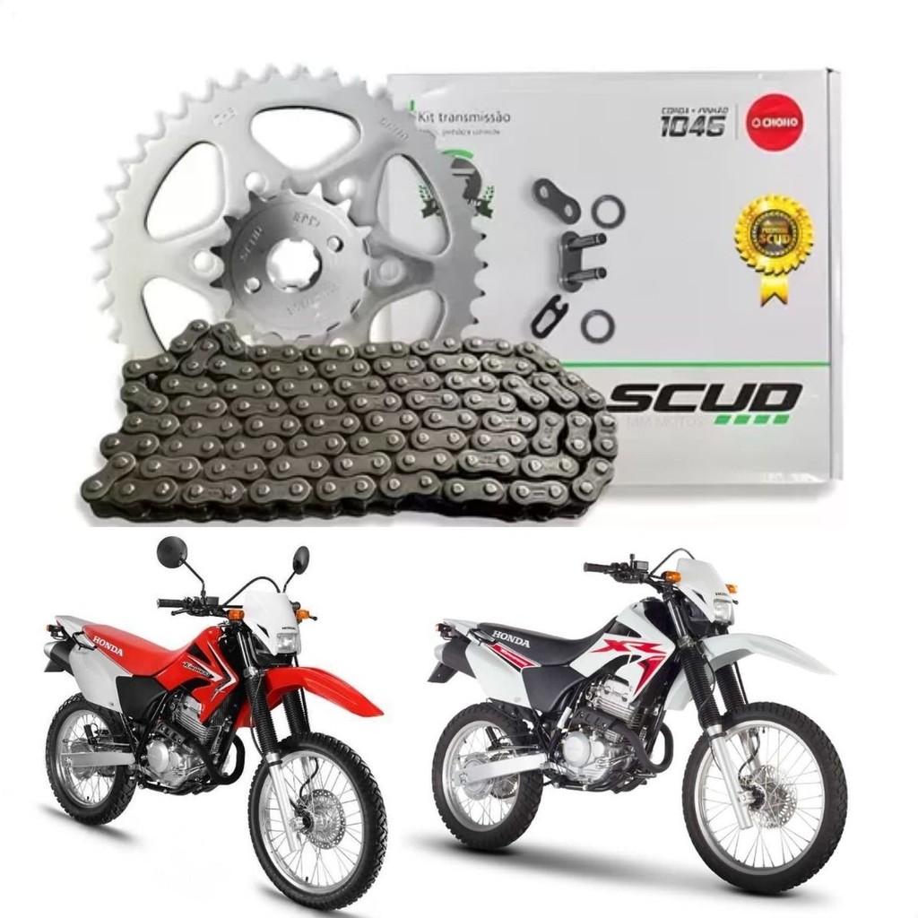 Kit Relação Transmissão Para Honda Xr 250 Tornado Com Retentor Scud