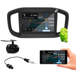 Multimídia 9" Android Mobi 2026 Android Auto Car Play + Câmera Ré