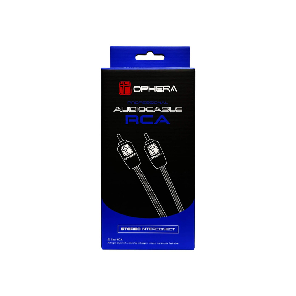 Cabo RCA Profissional 5,0M 100% Cobre Ophera - 4620 em Oferta na Shopee
