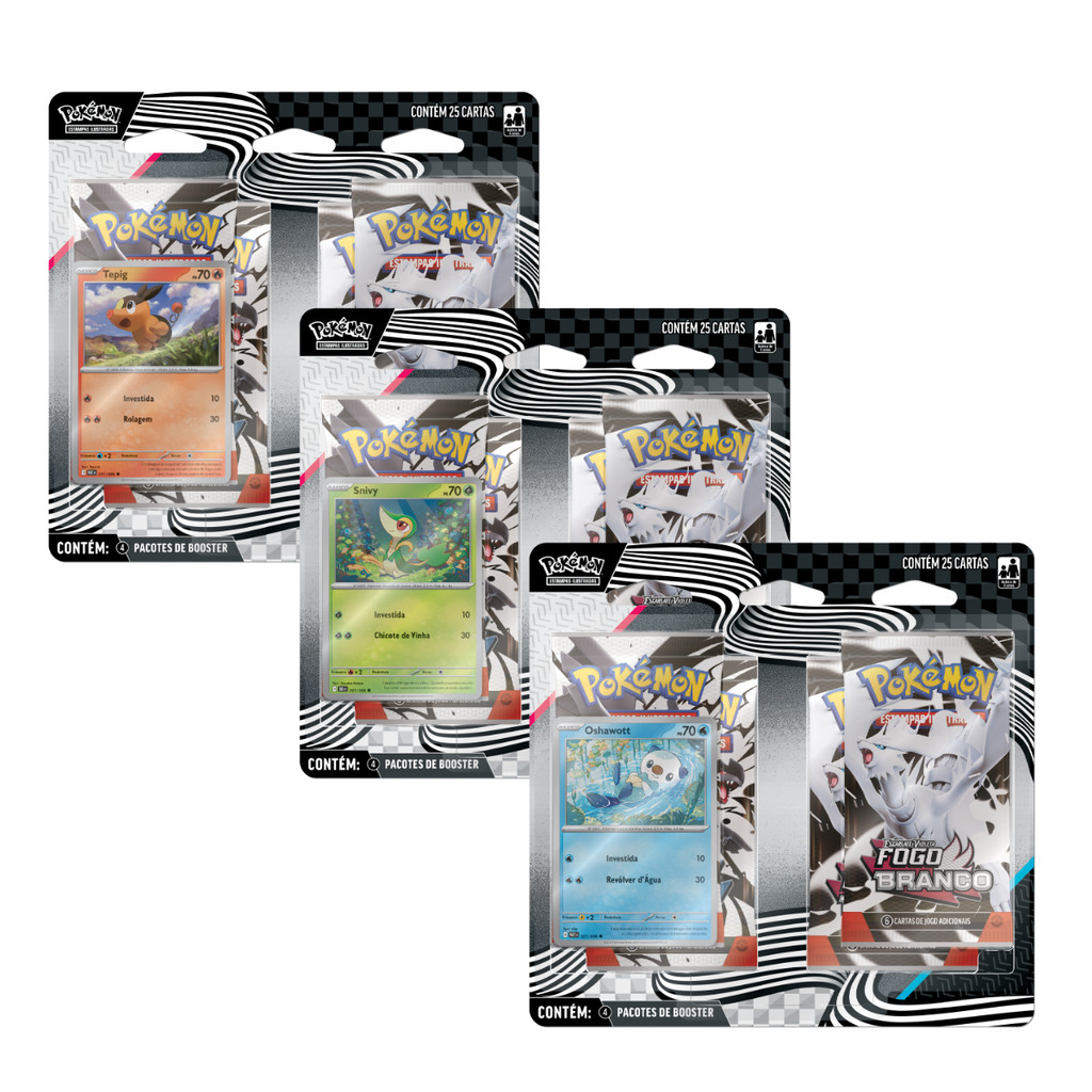 Carta Pokémon Blister Escarlate Fogo Branco c/25 Cards Copag