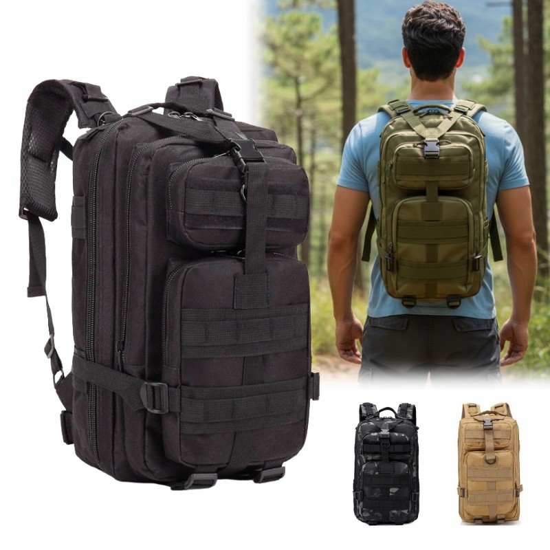 Mochila Tática Militar 30L Unissex Multi Bolsos Molle Resistente Água Camping Viagem em Oferta na Shopee