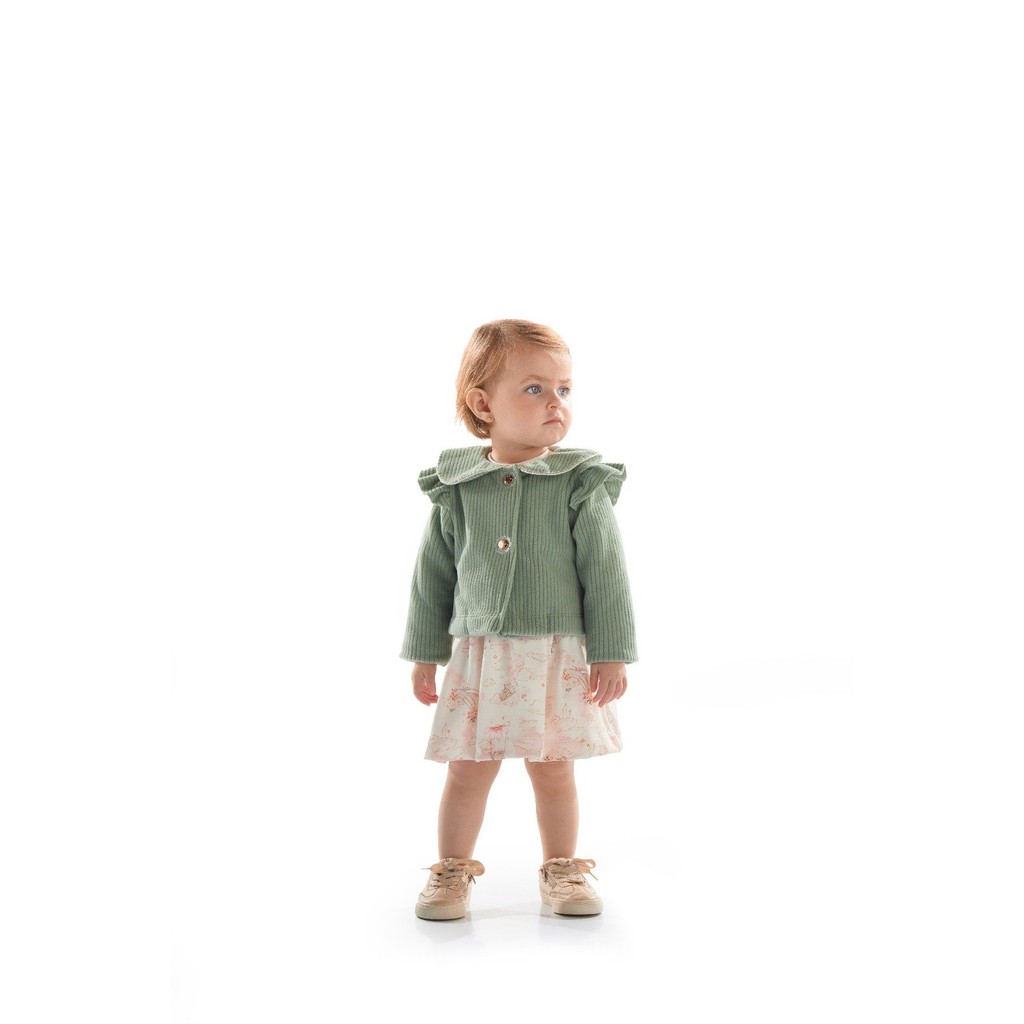 Conjunto Vestido e Casaco Infantil Feminino | Kiki Xodó