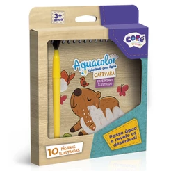 LIVRO DE COLORIR MÁGICO AQUACOLOR CAPIVARA TOYSTER ÁGUA PINTAR APAGA PINCEL CADERNO ILUSTRADO BRINCA