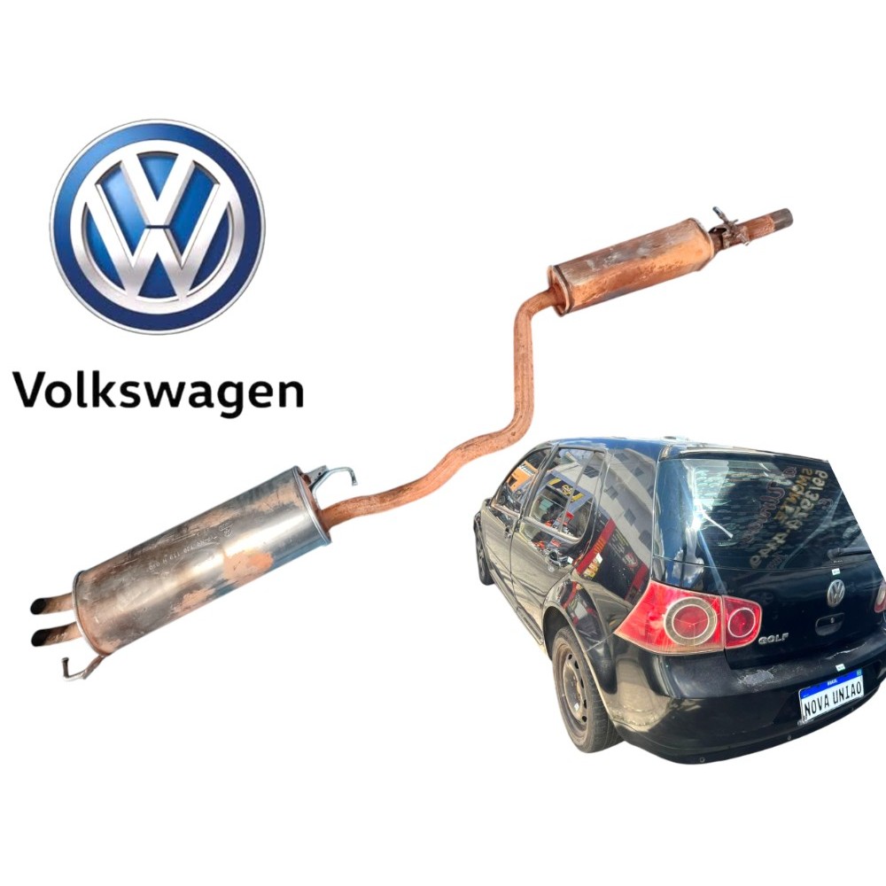 Silencioso Traseiro Escapamento Volkswagen Golf 2010