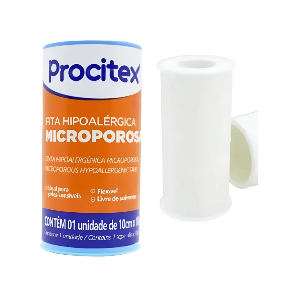 Fita Microporosa Hipoalergênica 10cmX10cm Branca Cremer em Oferta na Shopee