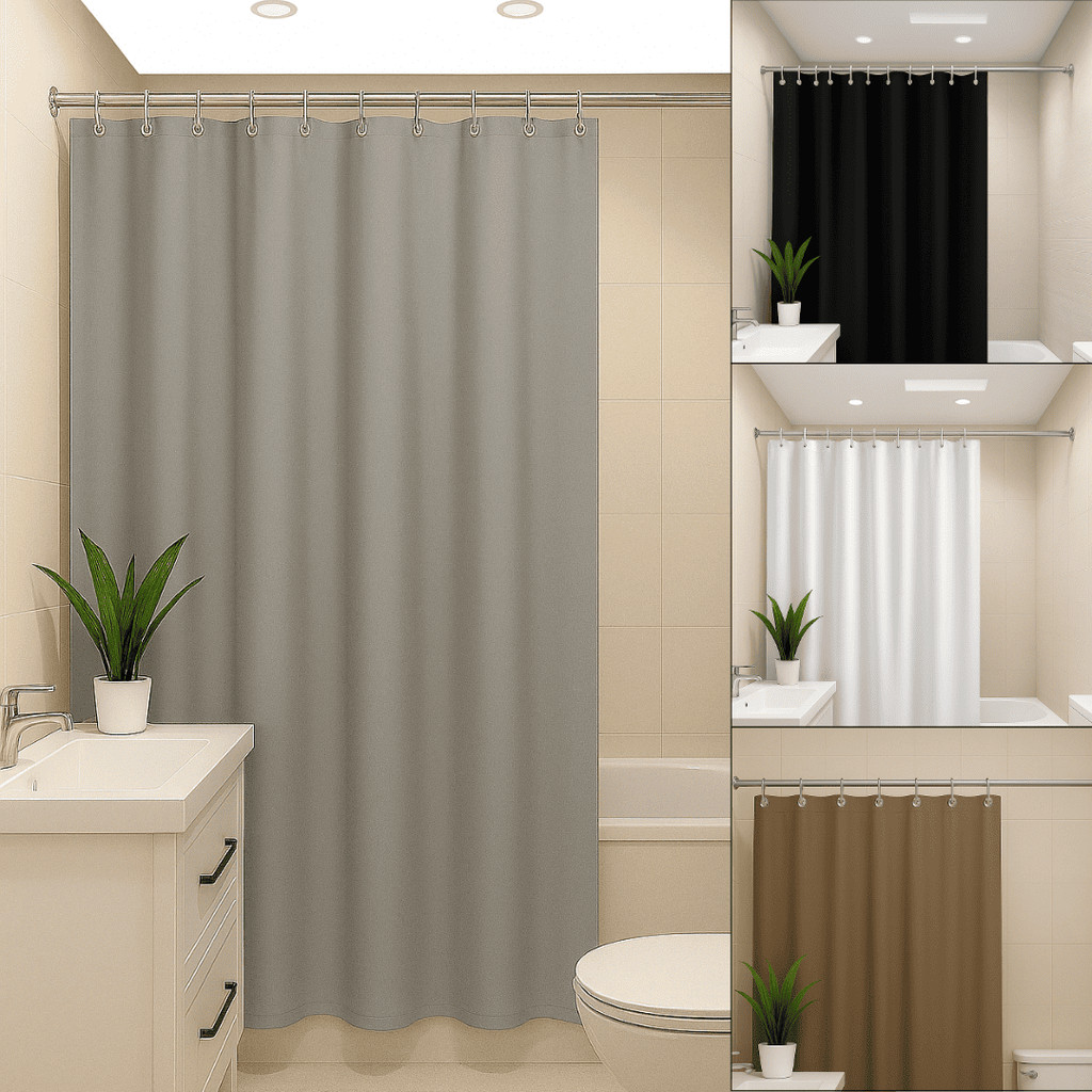 Cortina De Box Para Banheiro Lisa Sem Visor Antimofo VINIL Varias Cores