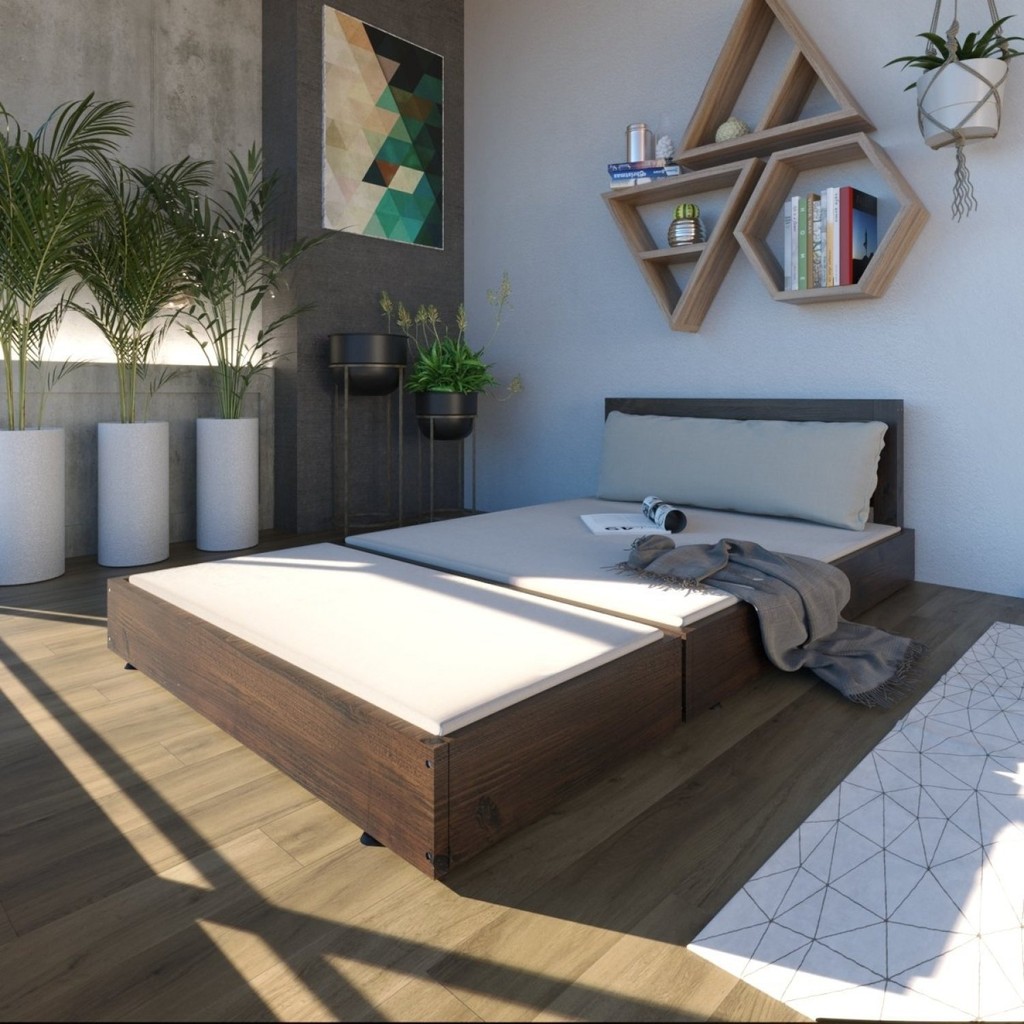 Sofá Chaise com Puff Rustic Versatti em Oferta na Shopee