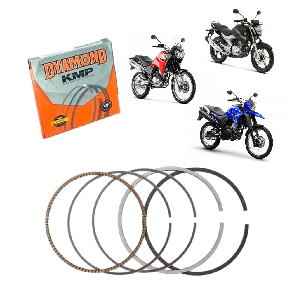 Anel Pistão Fazer Xtz Lander Tenere 250 Std 0.25 0.50 0.75 1.00 Dyamond