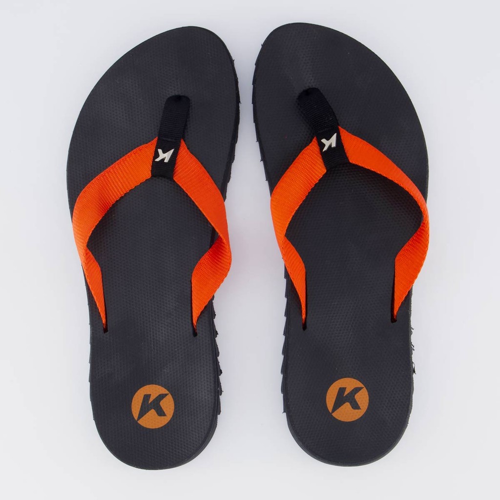 Chinelo Kenner Kyra Slim Feminino Preto e Laranja em Oferta na Shopee