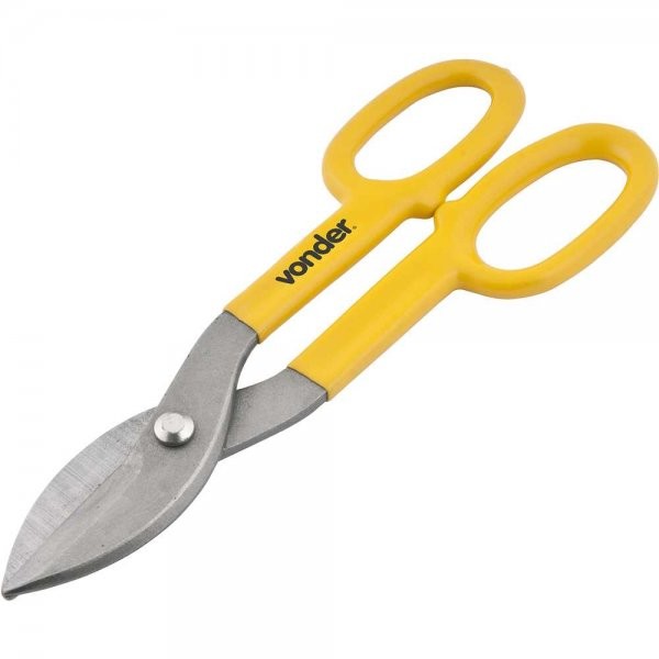 Tesoura 10" Para Chapas Modelo Americano Corte Reto Vonder em Oferta na Shopee