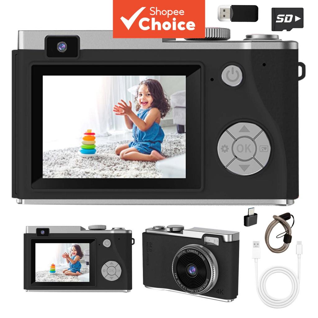 Câmera Selfie Infantil 1080P HD Vídeo Câmera Digital para Crianças com Cartão SD para Fotografia Presentes de Natal