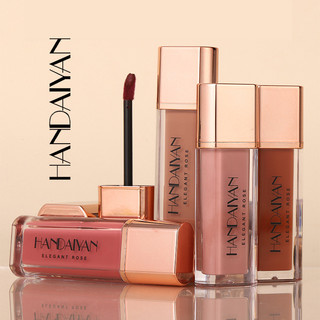Handaiyan 8 cores esmalte labial fosco de longa duração à prova d'água copo antiaderente não desbotado brilho labial fos