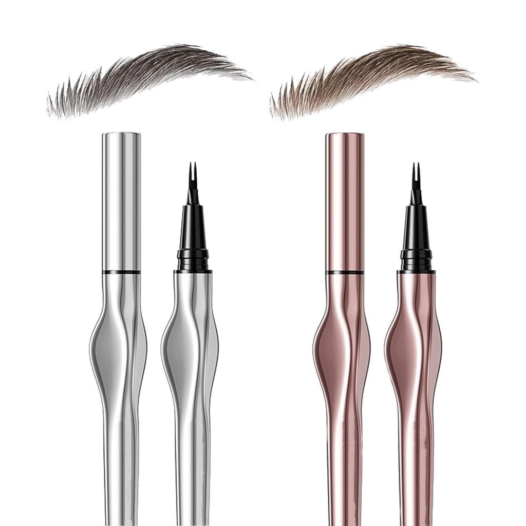 Caneta Líquida para Sobrancelhas, Caneta para Sobrancelhas à Prova d'Água com 2 Pontas, Lápis Mágico para Sobrancelhas,