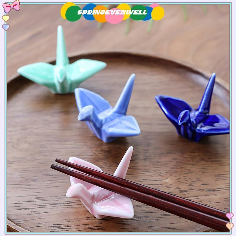 [springevenwell] Guindaste De Papel Cerâmico Chopsti Rest Chopstis Garfos Suporte Para Colher Jantar Decoração De Casa O