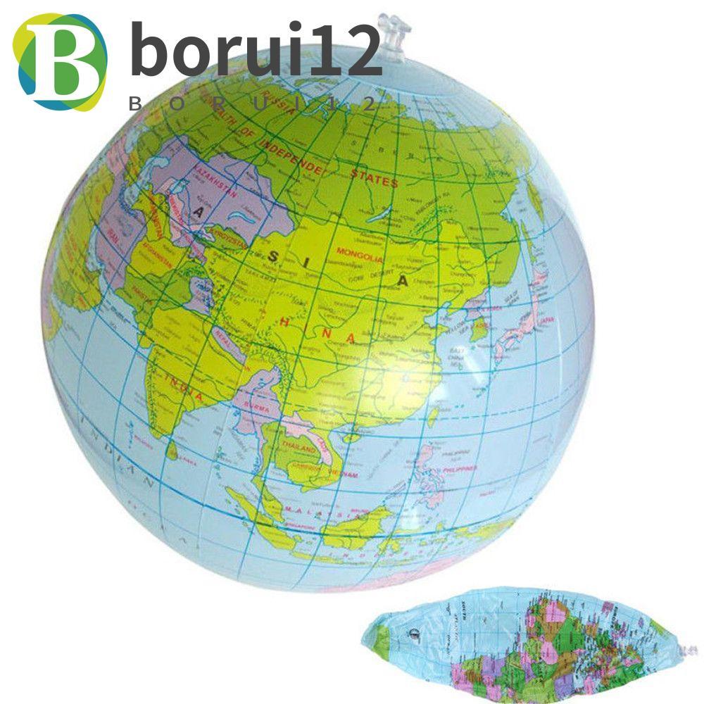 BORUIB Globo Gigante Inglês Geografia Bola De Praia Balão Educacional 40cm Mapa Do Mundo