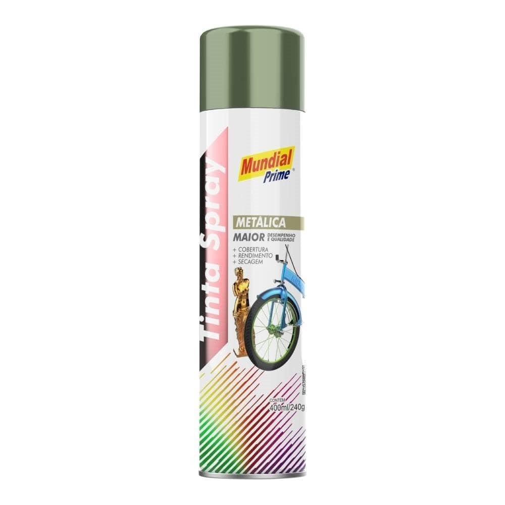 Tinta Spray Mundial Prime Metálica Verde 400ml