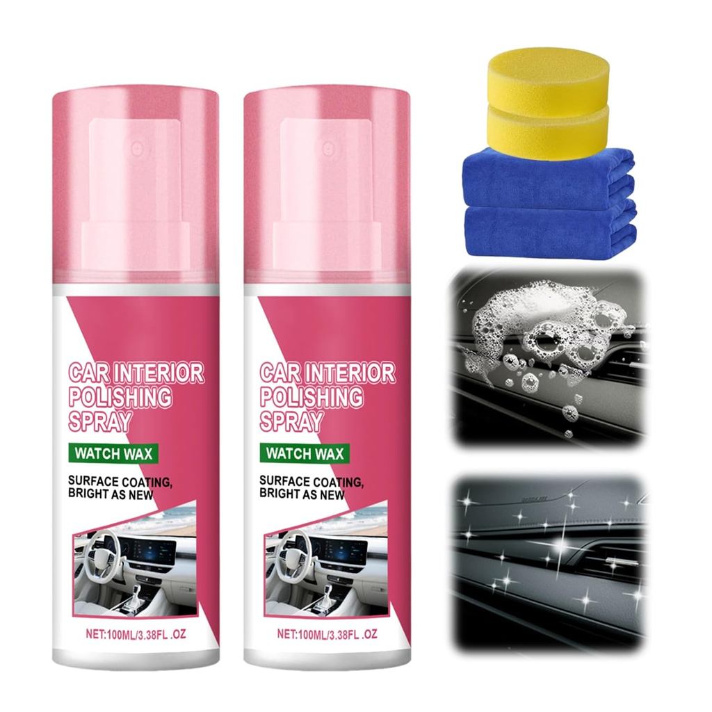 2025 New Polishing Cleaner Car Interior, 100ML Cars Interior Cleaners Detailer Spray, Cleaning、Decontamination, Interior