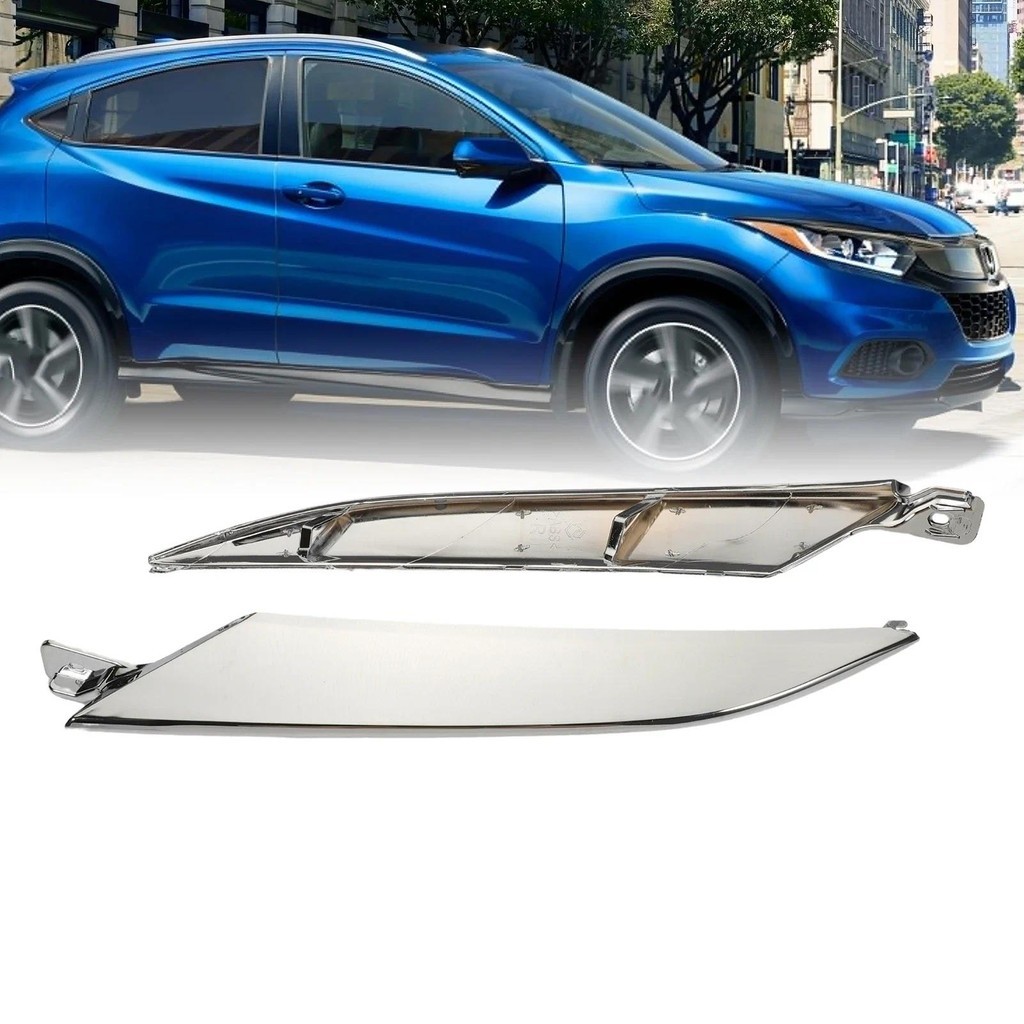 Capô Dianteiro Grade Cromada & Farol Guarnição Moding Prata Para Honda HRV 2019 2021 Acessórios Do Carro Ferramenta 7116
