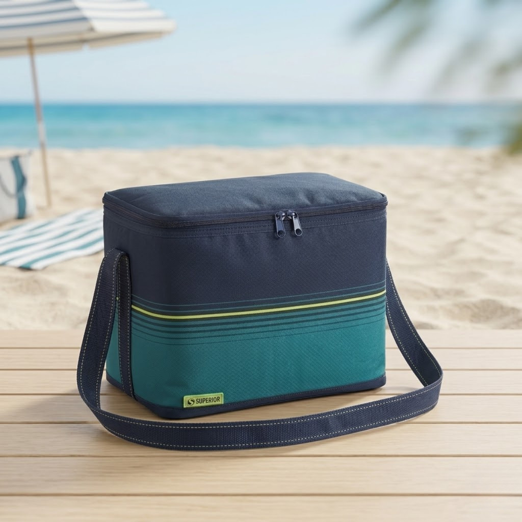 Bolsa Térmica 18L Azul Grande Conserva Bebidas e Comidas