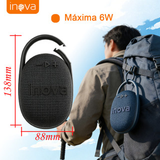 Inova caixa de som máxima 6W Bluetooth IPX6 Portatil alto-falante mochila 2 Formas de Con…
