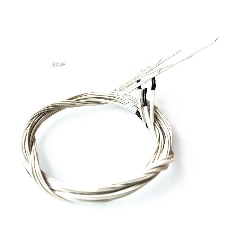Termistor NTC de extremidade única selado em vidro, sensor de temperatura para impressora 3D, 100K 1% 3950, resistente a