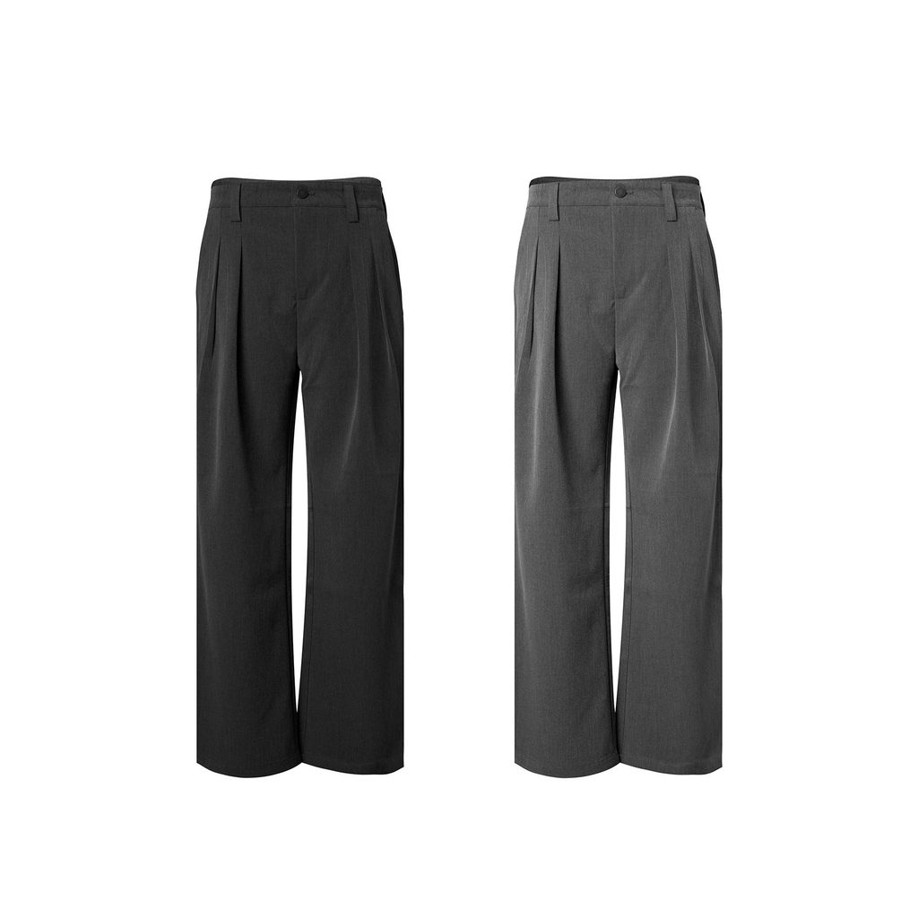 BLAEXIT American cleanfit I-Shaped Plissado A-Line Calças masculinas de alta qualidade retas soltas estilo dinheiro anti