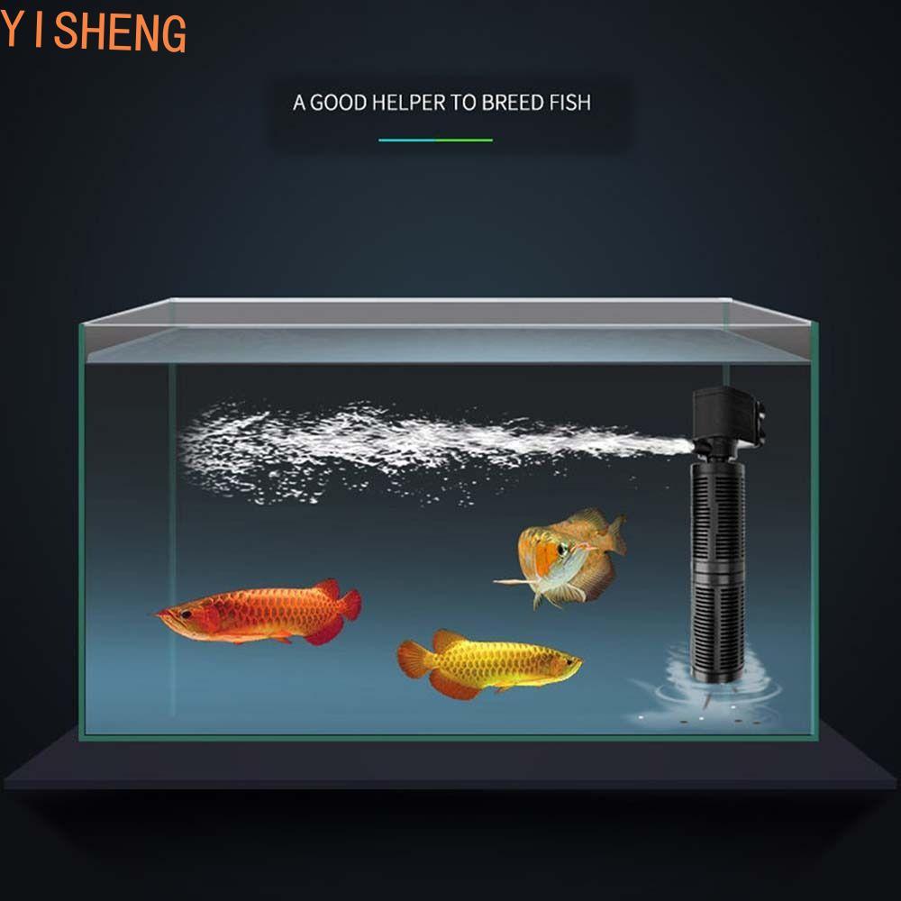 YISHENG Aerador De Tanque De Peixes Silencioso 3 Em 1 Acessório Bomba De Oxigênio Filtro De Água Purificador