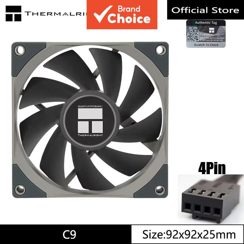Ventilador de gabinete Thermalright TL-C9 de 92 mm, velocidade de 2000 RPM, 4 pinos PWM, rolamento S-FDB V2, ventilador