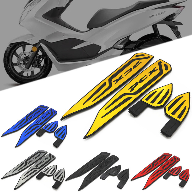 Adequado para apoios de pés de motocicleta em liga de alumínio modificado para Honda PCX125 PCX150, com almofadas antide