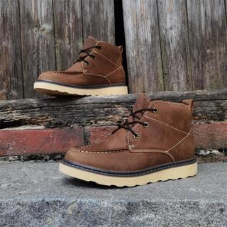 Retro Tooling Sapatos Masculinos de Cano Alto Estilo Britânico Botas Curtas Masculinas Real Camada Superior Sapatos de C
