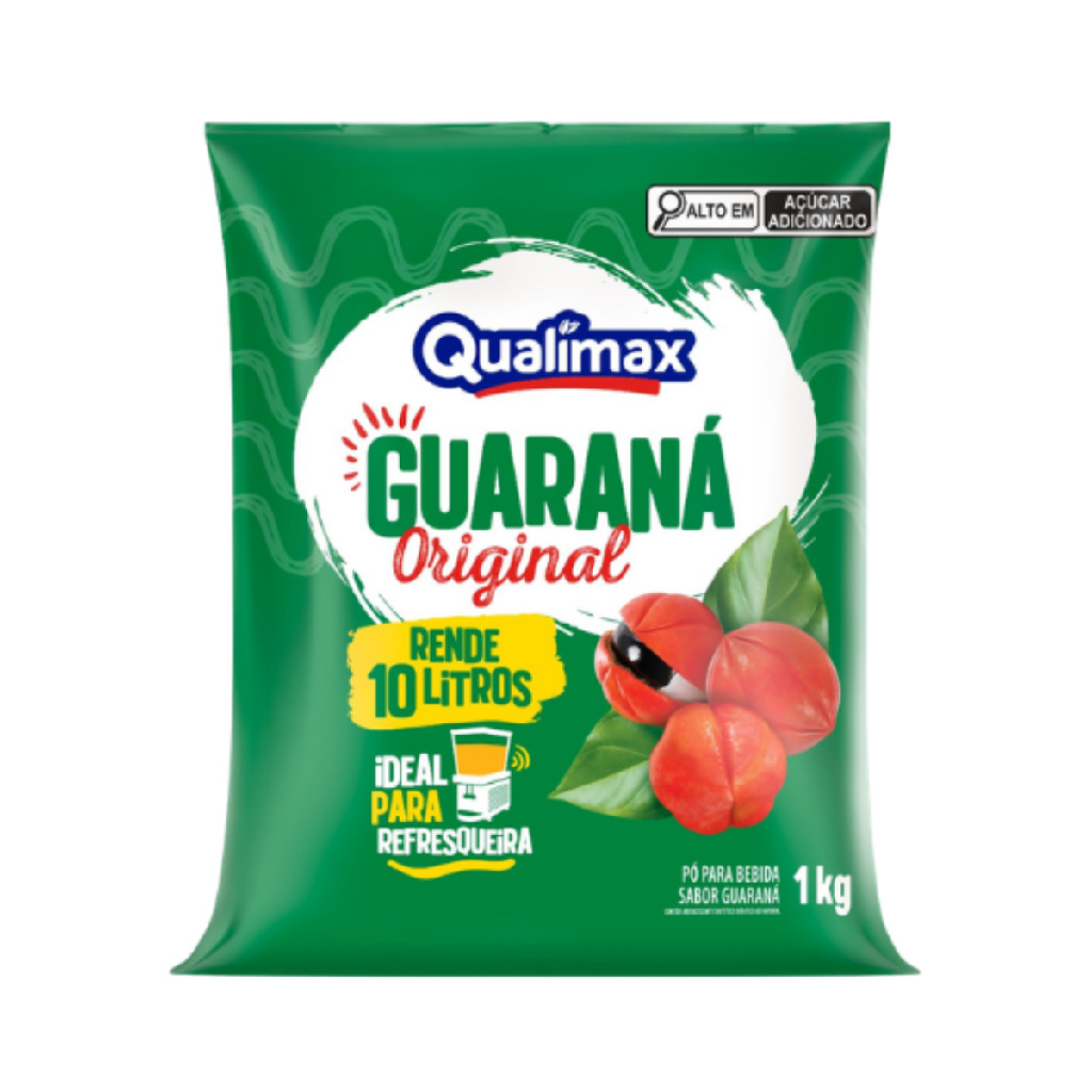 PO PARA REFRESCO SABOR GUARANA QUALIMAX C/ 1 KG - RENDE 10 L