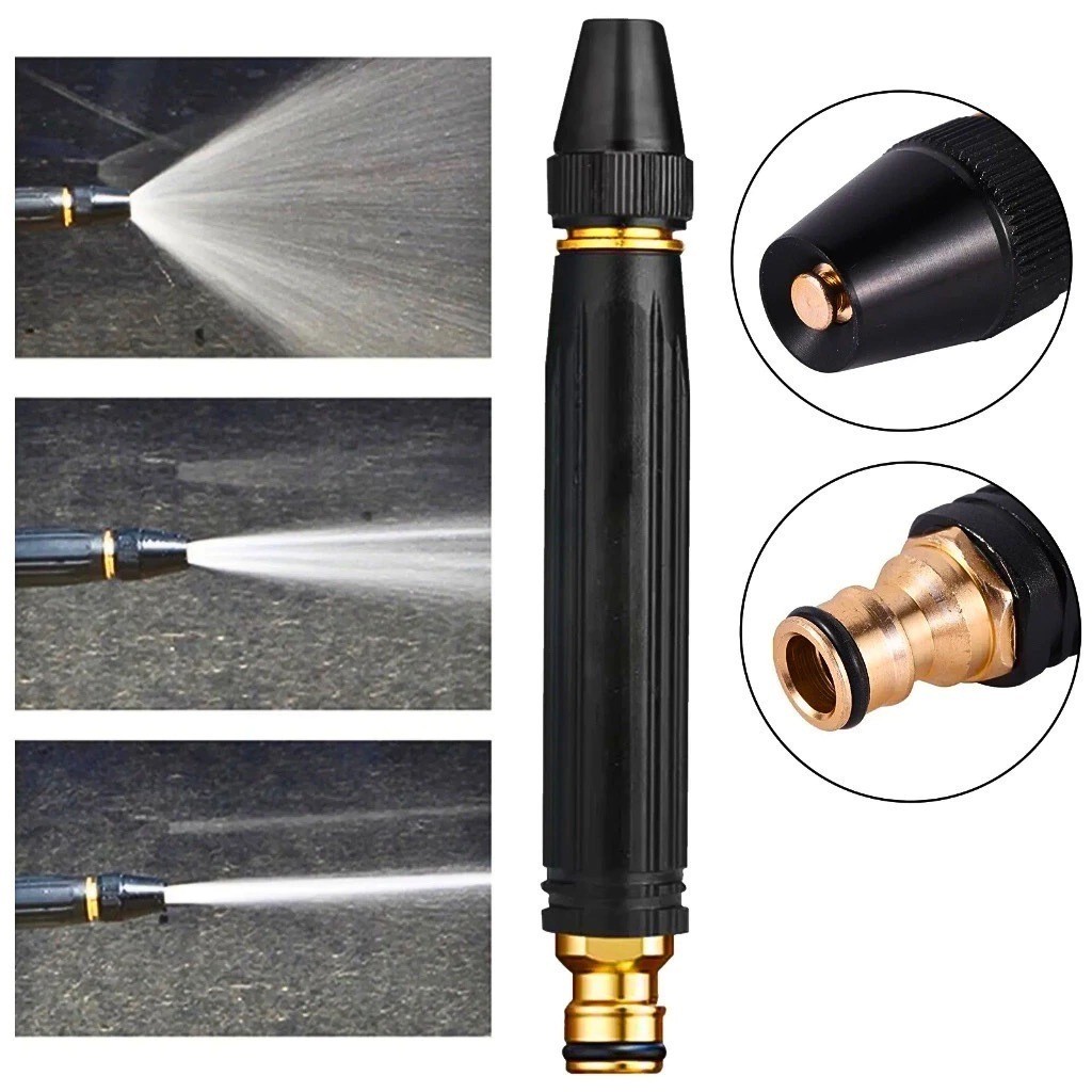 Bico Alta Pressão + Conector Top: Jato Potente Para Mangueira, Ideal Para Carro e Jardim