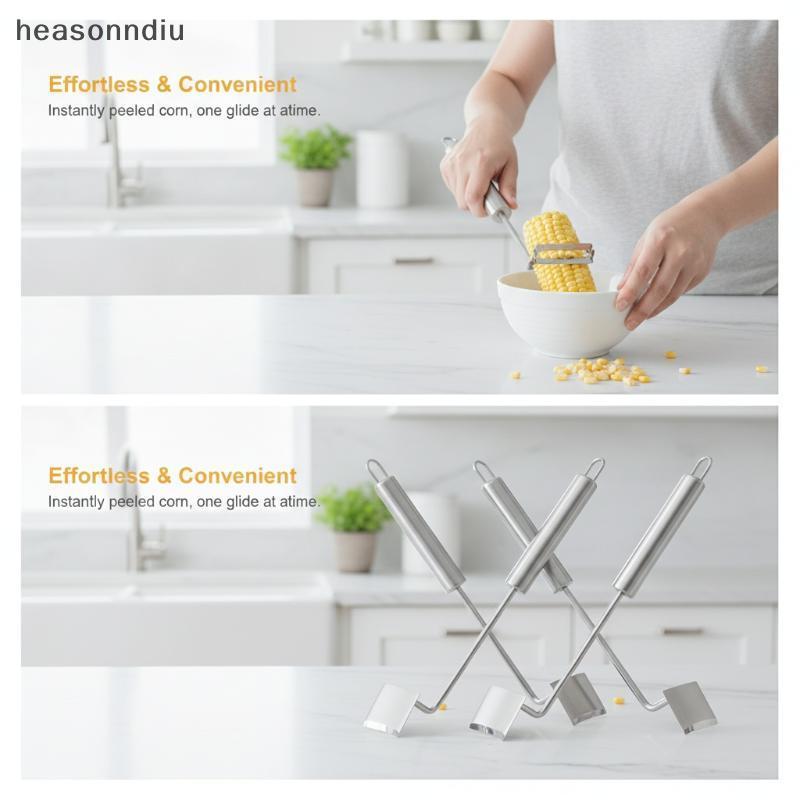 [heasonndiu] Descascador De Milho Em Aço Inoxidável , Espiga Sem Esforço , Aparelho De Cozinha Portátil Para Cozinhar Ca