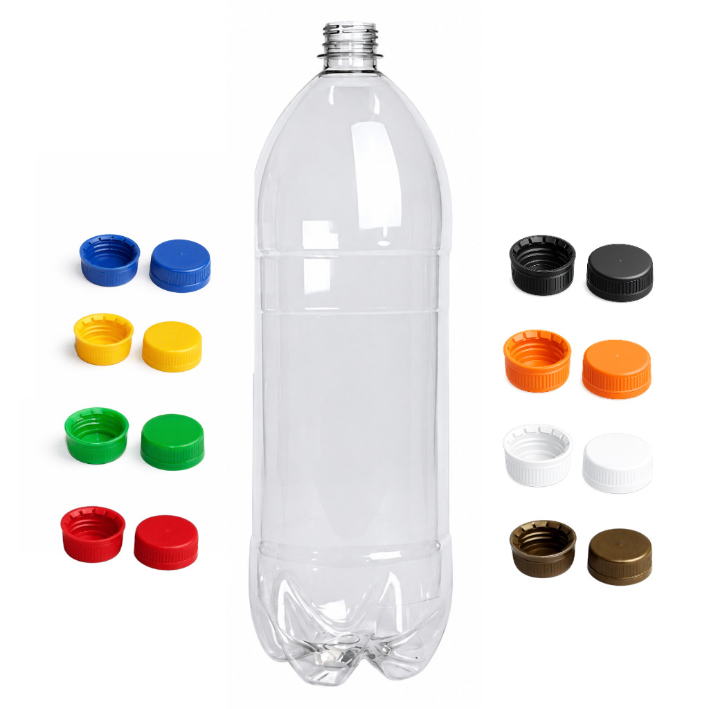 Kit 50 Garrafa Pet 2L Cristal Lisa Com Tampa Condimentos Bebidas Armazenamento