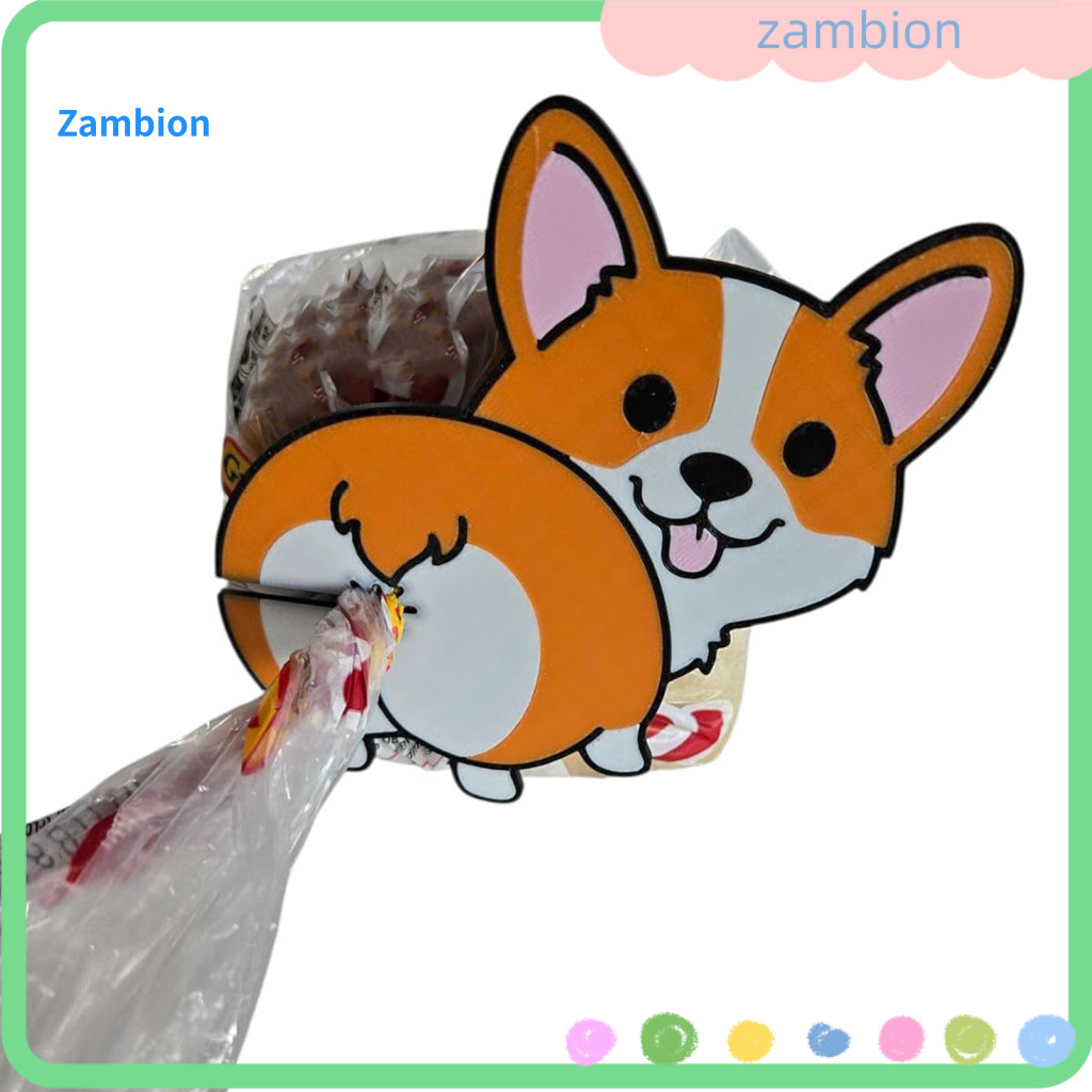 Dog Bread Clip Corgi Butt Bag – Reusable Snack Food Storage Cute Kitchen Gadget for Pet Owners Lovers Decorative and P