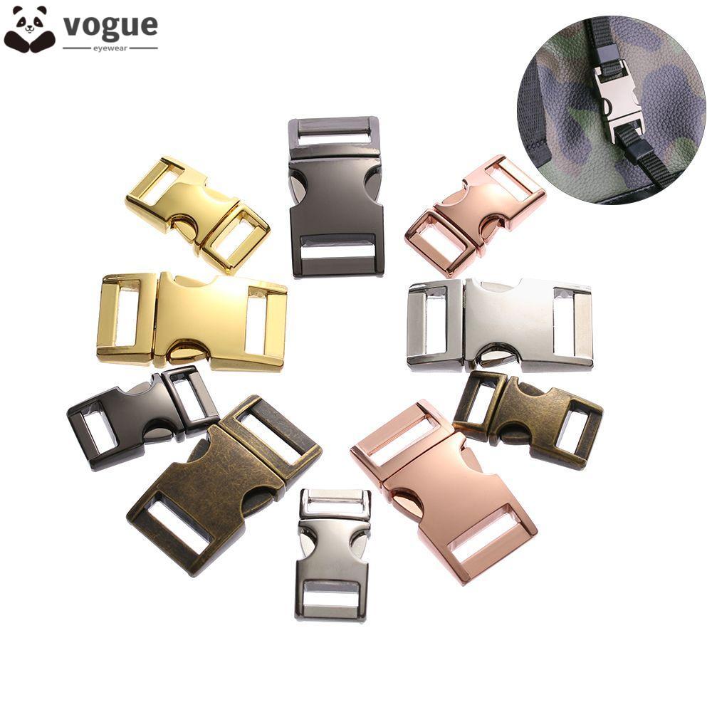 VOGUEEE 1 Peça Fivelas De Liberação Lateral Ajustáveis DIY Paracord Pulseira De Metal Curvado De Hardware