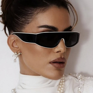 Óculos de sol femininos elegantes com armação estilo olho de gato e combinação de cores, 2 proteções UV, óculos d YHNZ