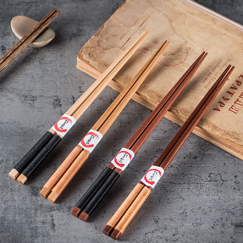 Estilo japonês apontado Sashimi Sushi ferro madeira pauzinhos longos Wenge madeira Natural sem laca cera comercial domés