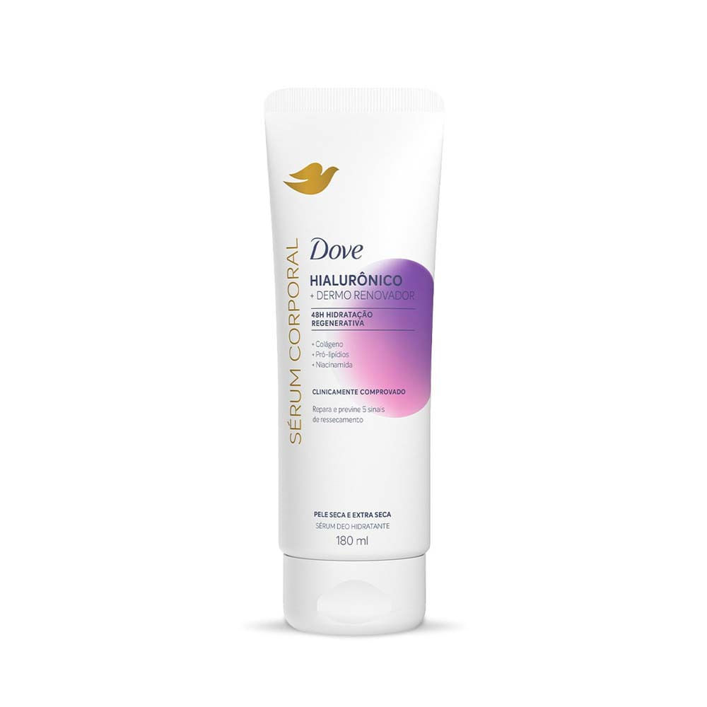 Dove Sérum Hidratante Corporal Hialurônico Dermo Renovador Pele Seca e Extra Seca 180ml