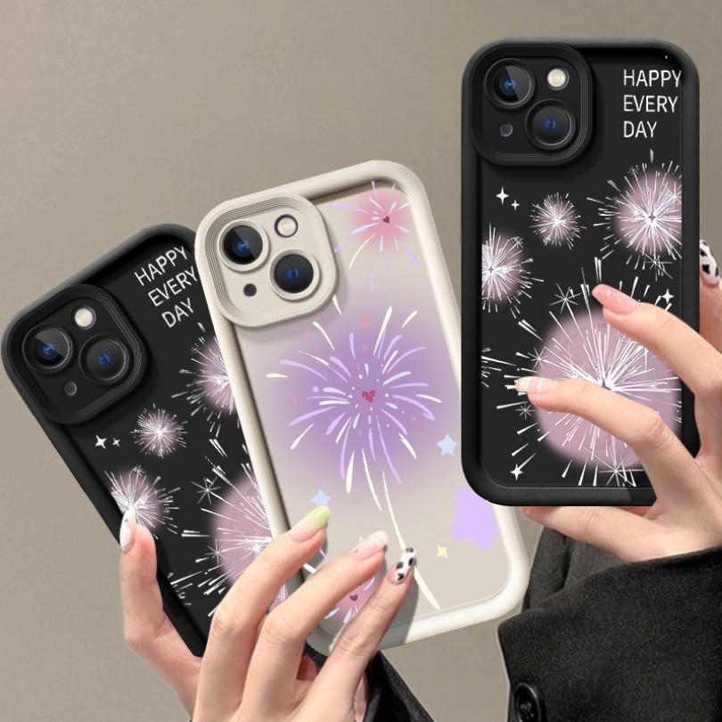 Capa De Telefone Com Padrão De Fogos De Artifício Brilhante Compatível Samsung A15 A21S A22 A23 A24 A25 A31 A32 A33 A34 