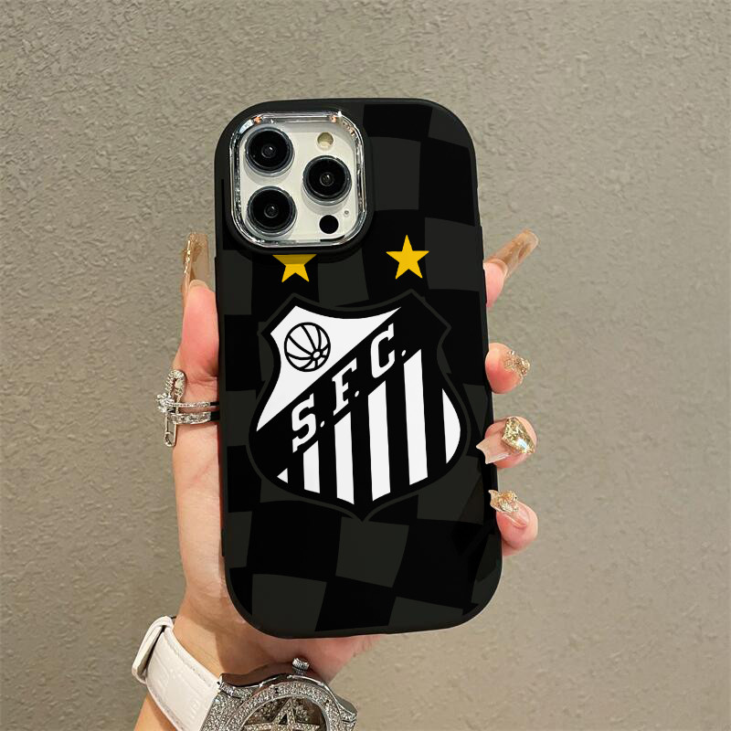 Capinha de Time de Futebol Santos para iPhone 11 13 x xr xs max 12 14 15 16 pro max 12 pro capa anti impacto
