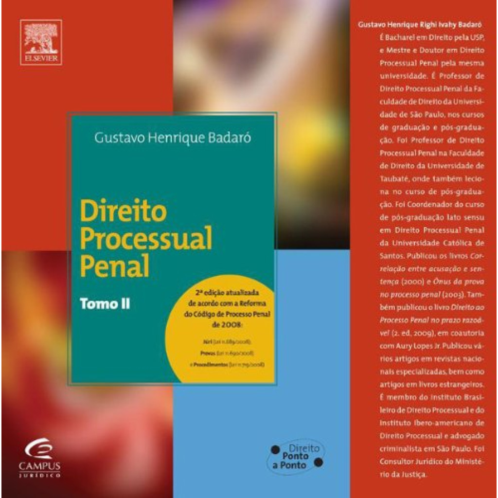 DIREITO PROCESSUAL PENAL, TOMO II - COL. DIREITO PONTO A PONTO