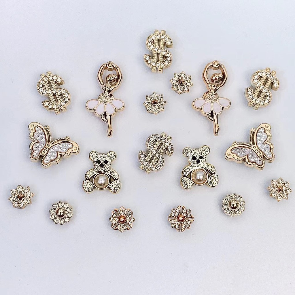 Diy acessórios menina dólar sapato pin conjunto dança decoração acessórios em Oferta na Shopee