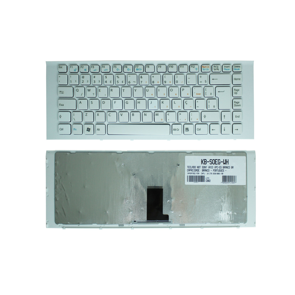 TECLADO SONY PCG-61A11X/ PCG-61A11L /VPC-EG/ VPCEG /VPC-EG190S2/ VPCEG37FM/P / VPCEG36FX/P / VPCEG32FX/W  (BRANCO)