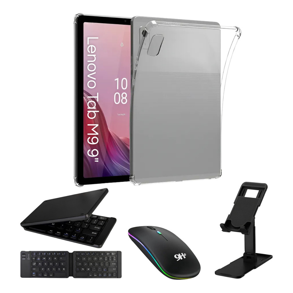 Kit Capa + Teclado Mouse + Suporte Para Lenovo Tab M9