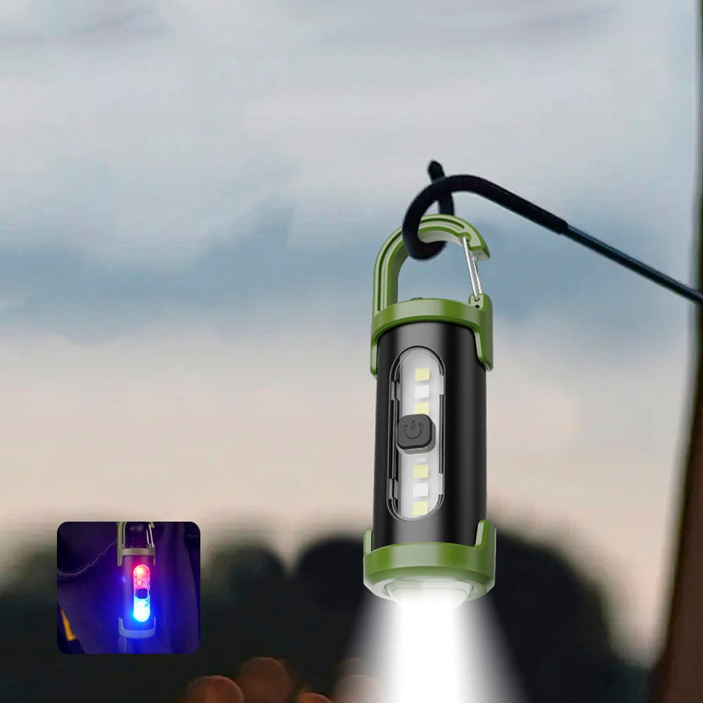 Mini Mais Novo COB Ultra Brilhante Lanterna Recarregável LED Chaveiro Pendurado Luz Portátil À Prova D'água Lâmpada em Oferta na Shopee