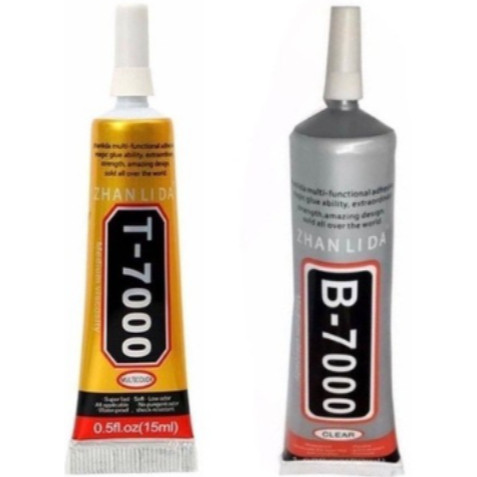 Cola P/ Colar Celular T7000 Preta Ou B7000 Transparente 15ml / 110ml